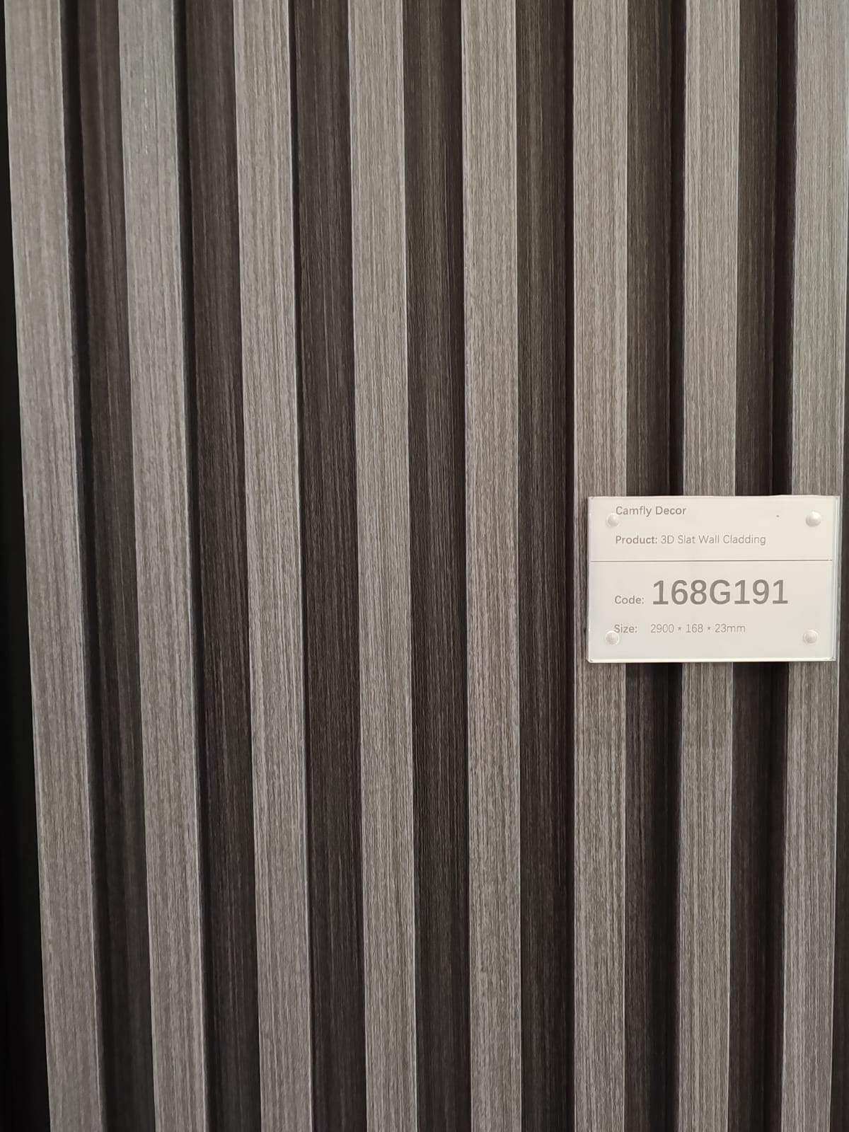 Camfly 168G191 Wallnut Fluted Slat Wall Cladding Length: 2900mm, Width: 170mm, Thickness: 23mm