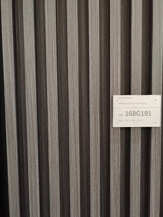 Camfly 168G191 Wallnut Fluted Slat Wall Cladding Length: 2900mm, Width: 170mm, Thickness: 23mm