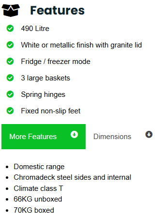 CE530F Fridge Star chest freezer 490L