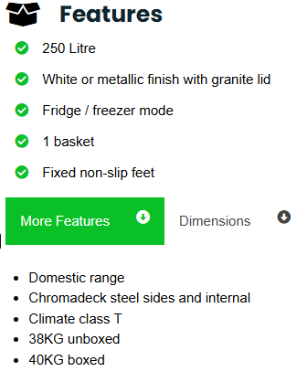 CS316W Fridge Star chest freezer Bulk Offer Minimum order 11 units