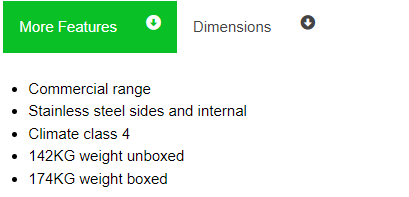 EB2300SG Under Bar fridge 893 Litre Capacity
