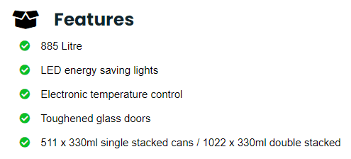 ES1140 FRIDGE STAR SLIDING DOORS BEVERAGE COOLER.