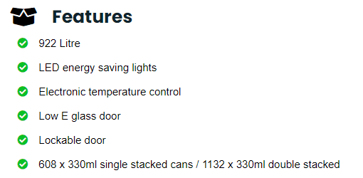 FH1135 FRIDGE STAR HINGED FULL DOORS BEVERAGE COOLER.