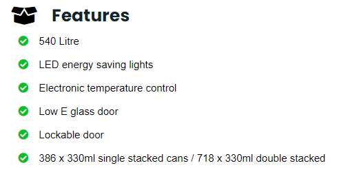 FH690 FRIDGE STAR HINGED FULL DOORS BEVERAGE COOLER.