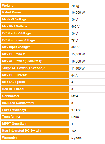 FoxESS 10kW IP65 High Voltage Single Phase Hybrid Inverter with Wi-Fi