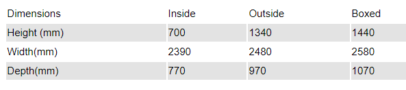 Fridge Star  Square Glass PR2480F Piranha Deli Display Unit 1288 Litre Capacity 1.3m