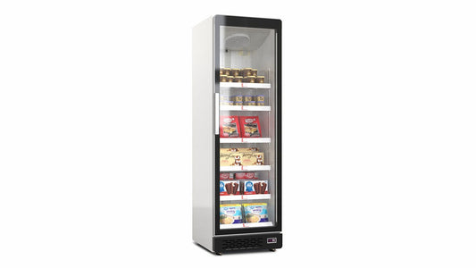 Grande Lux GLX-GDF-1 Glass Single Door Upright Freezer 550L Black Trim