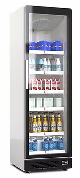 Grandé-Lux Bottle Cooler - Single  Hinged Door (610L) Grey with Black Trim