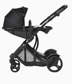 Lunar Twin Black Stroller