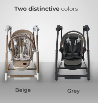 Royal 3 in 1 Swing and High Chair - Grey
