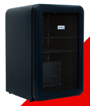 Snomaster SC-70R 68L Counter-Top Retro Beverage Cooler - Black