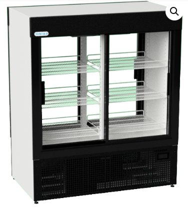 Staycold SD1140-FLC Display cooler w/ sliding doors on front and back
