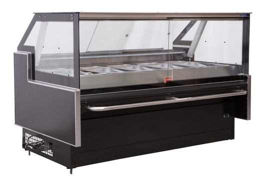 JUST REFRIGERATION  SGDF1830SC Deli Square Glass 1.8m Display Freezer