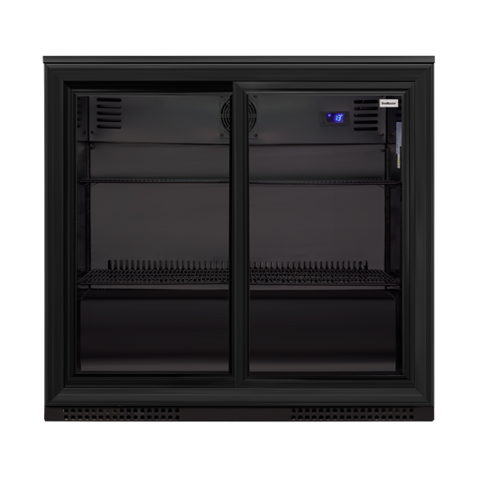 Snomaster SMBC-200SL  200lt Sliding Two Door Under Counter Beverage Cooler