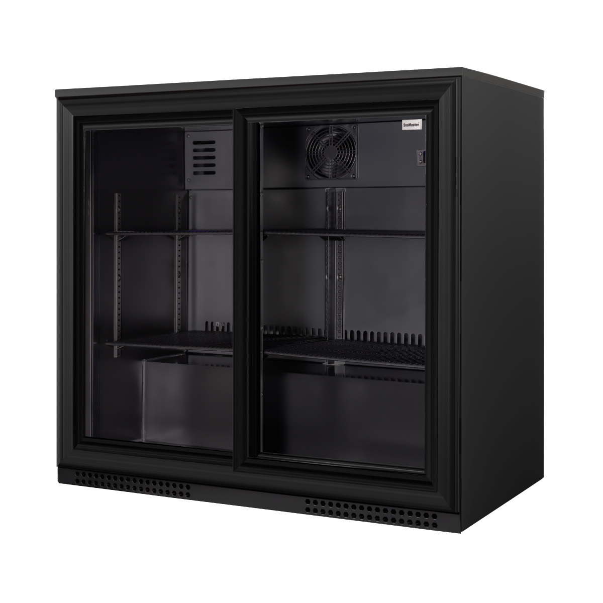 Snomaster SMBC-200SL 200lt Sliding Two Door Under Counter Beverage Cooler