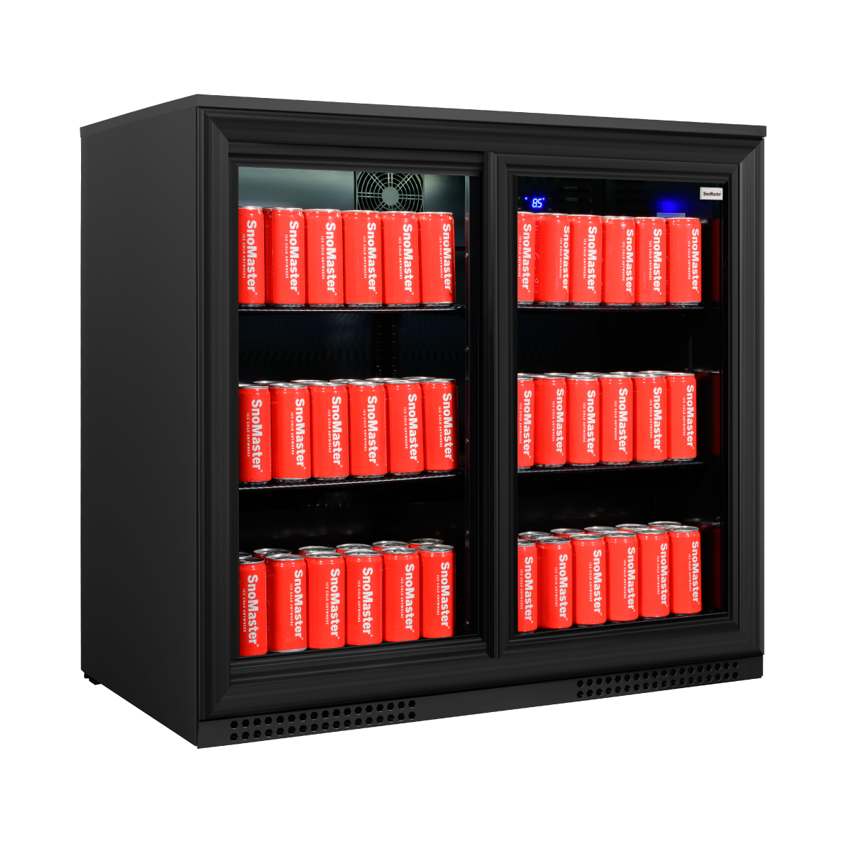 Snomaster SMBC-200SL 200lt Sliding Two Door Under Counter Beverage Cooler