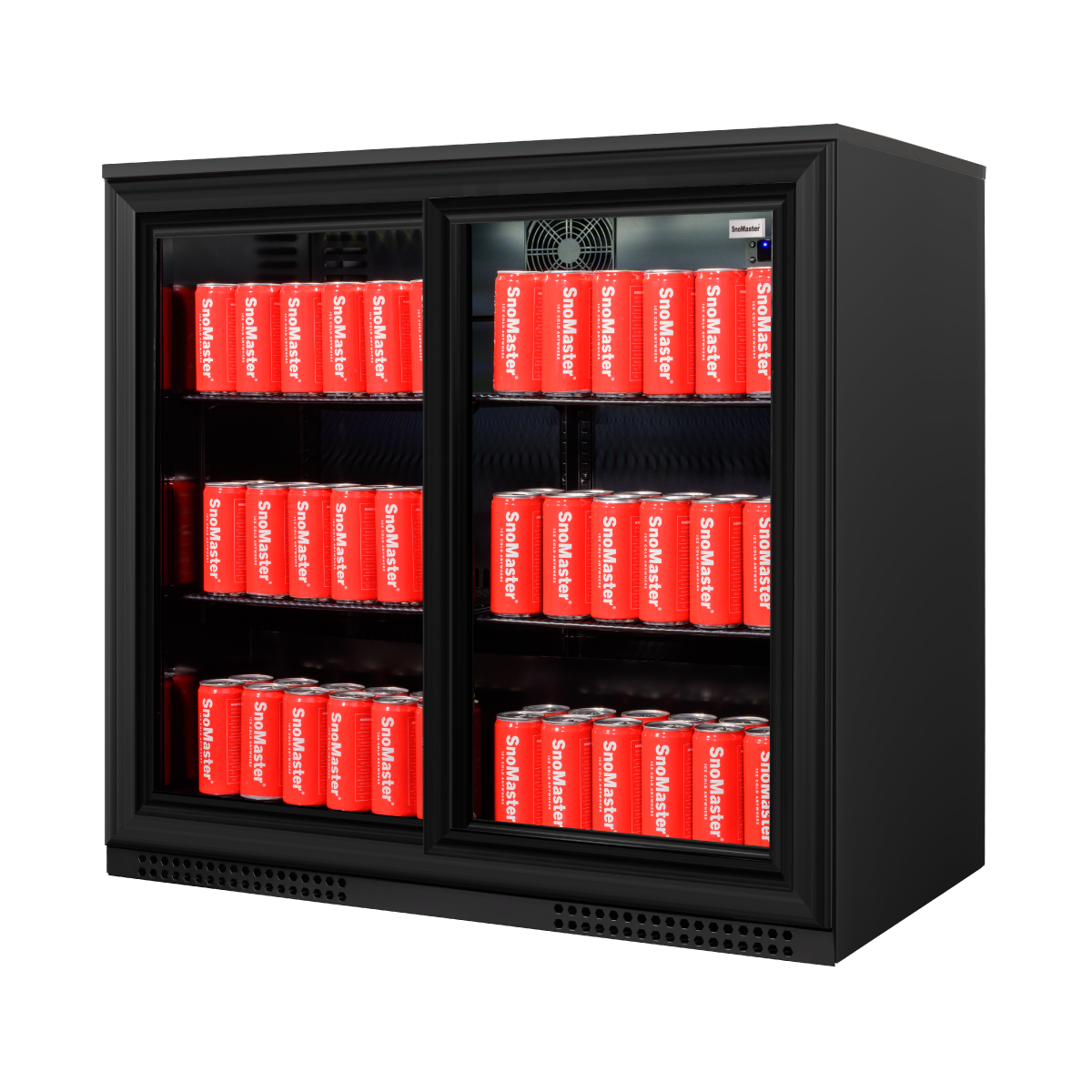 Snomaster SMBC-200SL 200lt Sliding Two Door Under Counter Beverage Cooler