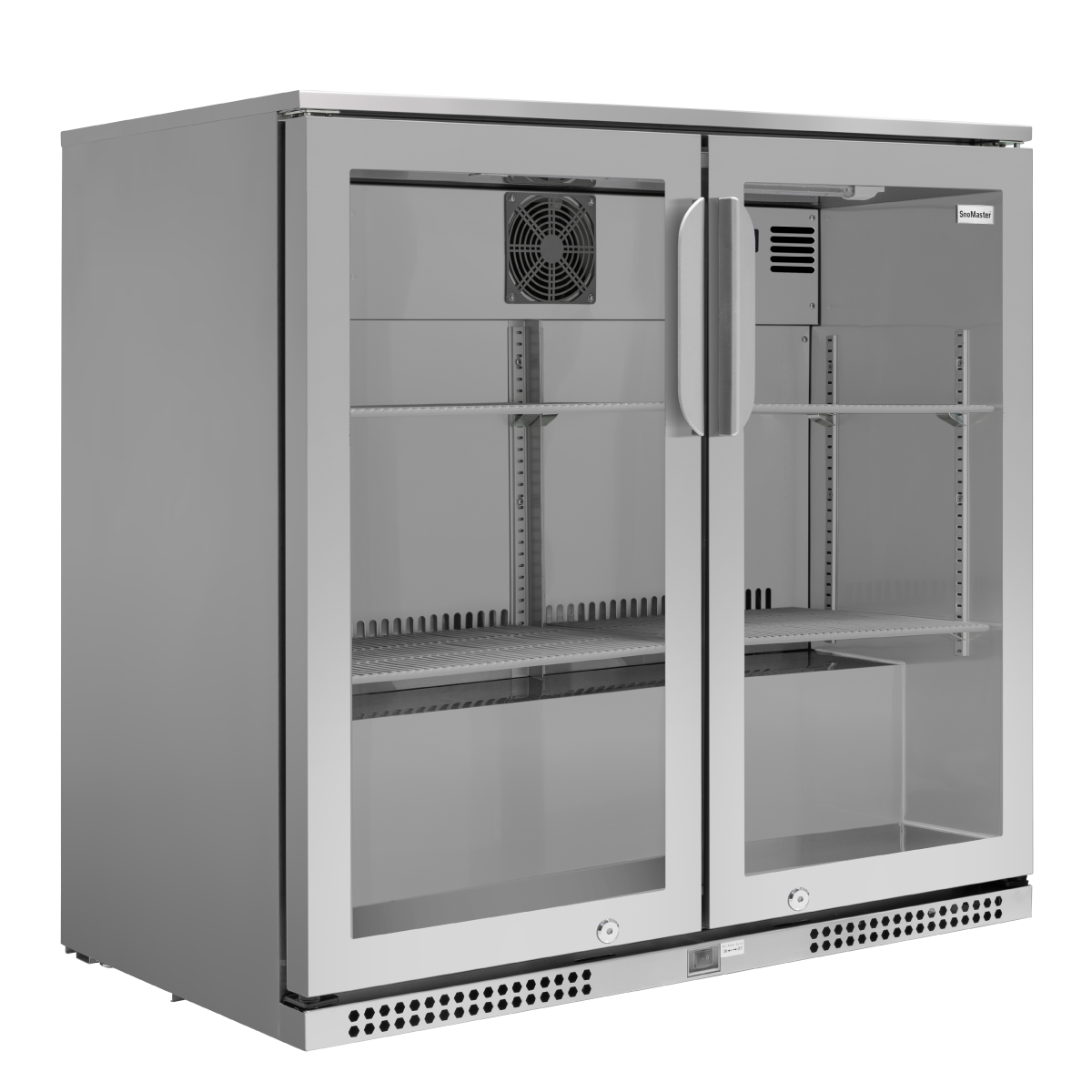 Snomaster SMBC-200SS 200lt Two Door Under Counter Stainless Steel Beverage Cooler