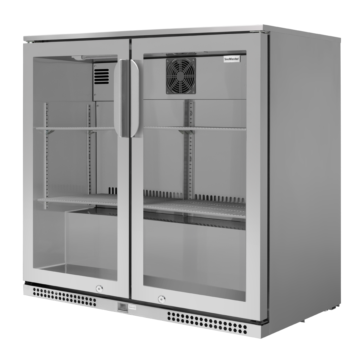 Snomaster SMBC-200SS 200lt Two Door Under Counter Stainless Steel Beverage Cooler