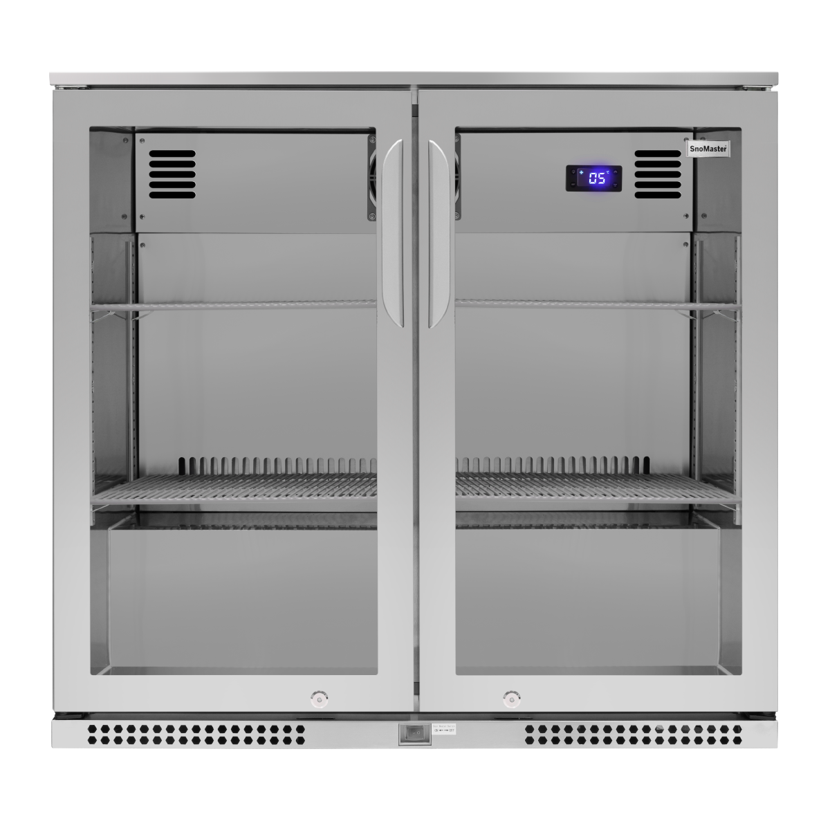 Snomaster SMBC-200SS 200lt Two Door Under Counter Stainless Steel Beverage Cooler