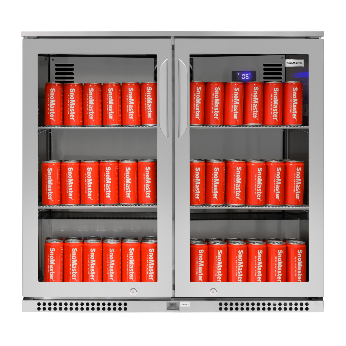 Snomaster SMBC-200SS 200lt Two Door Under Counter Stainless Steel Beverage Cooler