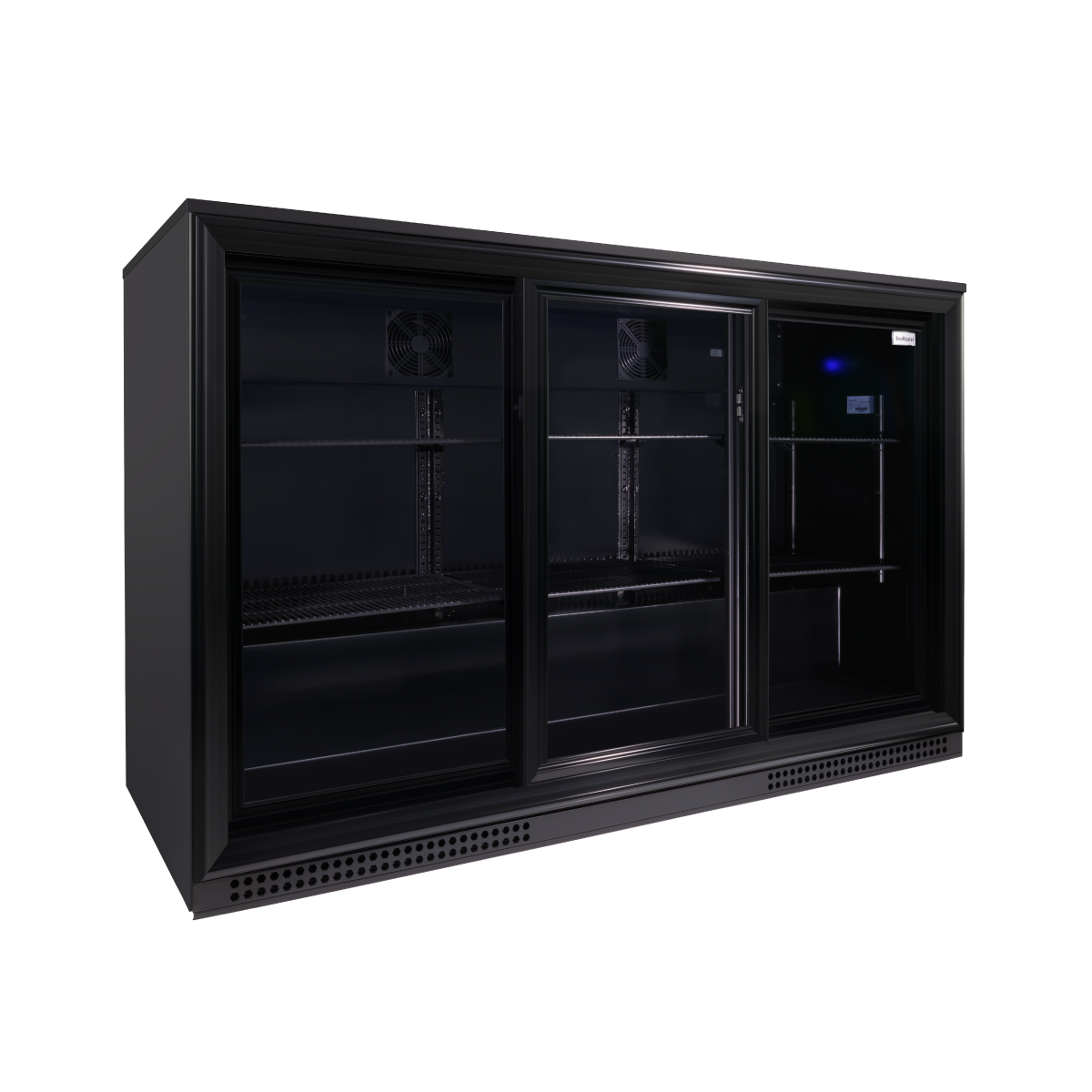 Snomaster SMBC-300SL 300lt Sliding Two Door Under Counter Beverage Cooler