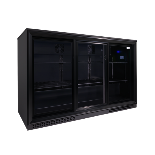 Snomaster SMBC-300SL 300lt Sliding Two Door Under Counter Beverage Cooler