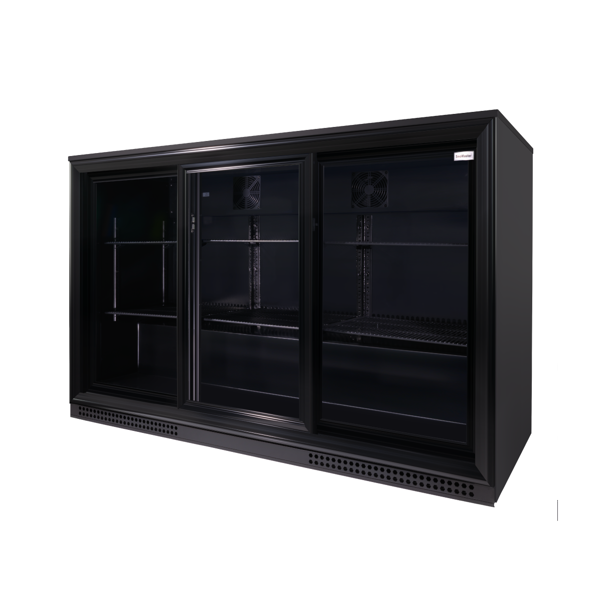 Snomaster SMBC-300SL 300lt Sliding Two Door Under Counter Beverage Cooler