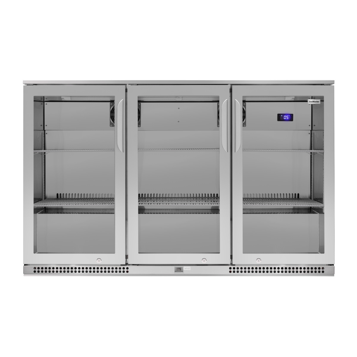 Snomaster SMBC-300SS 300lt  Three Door Under Counter Stainless Steel Beverage Cooler