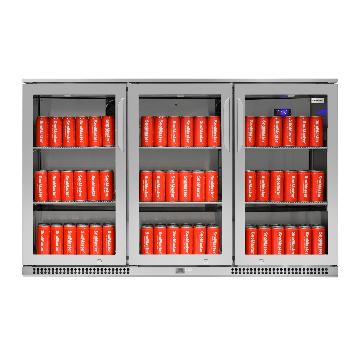 Snomaster SMBC-300SS 300lt  Three Door Under Counter Stainless Steel Beverage Cooler