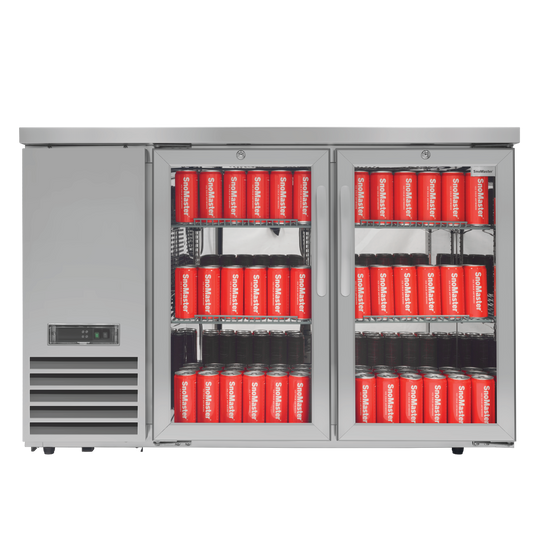 Snomaster SMBC-400  282lt Two Door Under Counter Commercial Bar Fridge