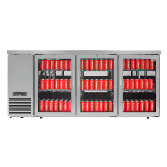 Snomaster SMBC-500  494lt Three Door Under Counter Commercial Bar Fridge