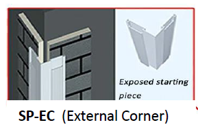 Steel Insulation Wall Panels - SP-EC External Corner (sold in 6 meter lengths)