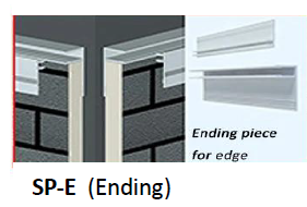 Steel Insulation Wall Panels - SP-E Ending Piece for Edge (sold in 6 meter lengths)