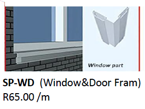 Steel Insulation Wall Panels - SP-WD Window and Door Frame (sold in 6 meter lengths)