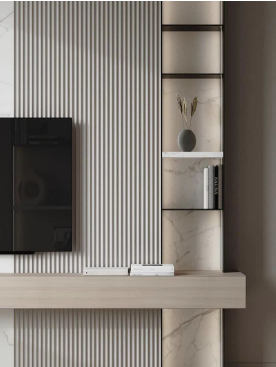 Camfly 168G182 Chestnut Fluted Slat Wall Cladding Length: 2900mm, Width: 170mm, Thickness: 23mm (Copy)
