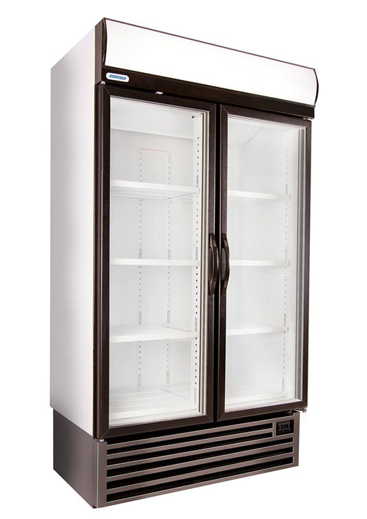 Staycold hd1140f double glass door upright freezer