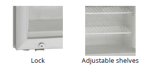 UF 50 G Tefcold Counter Top glass door upright freezer 50L