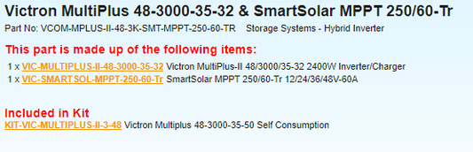 Victron MultiPlus 48-3000-35-32 & SmartSolar MPPT 250/60-Tr