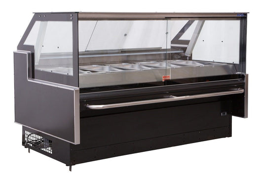 JUST REFRIGERATION SGDW1220 SQUARE GLASS DELI WARMER 1.2M