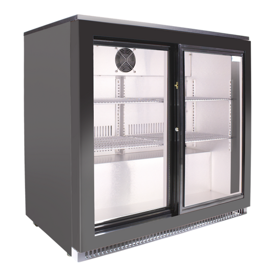 SnoMaster DBQ-220LS-DIS - 190lt Sliding Door Under Bar Fridge