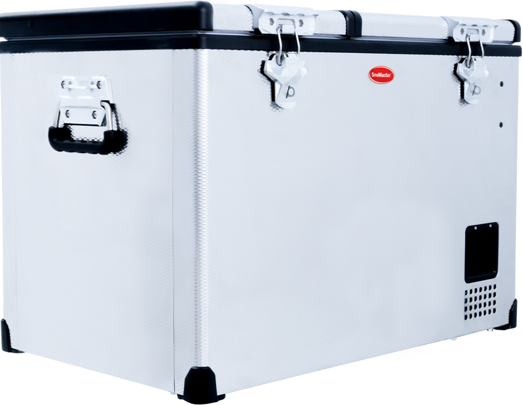 Snomaster SMDZ-CL56D 56lt Dual Compartment Stainless Steel Fridge/Freezer AC/DC