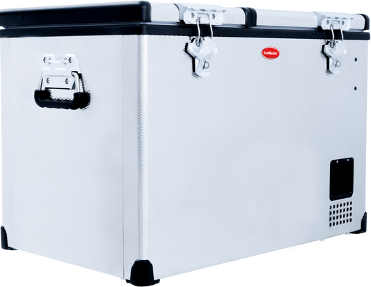 Snomaster SMDZ-CL56D 56lt Dual Compartment Stainless Steel Fridge/Freezer AC/DC