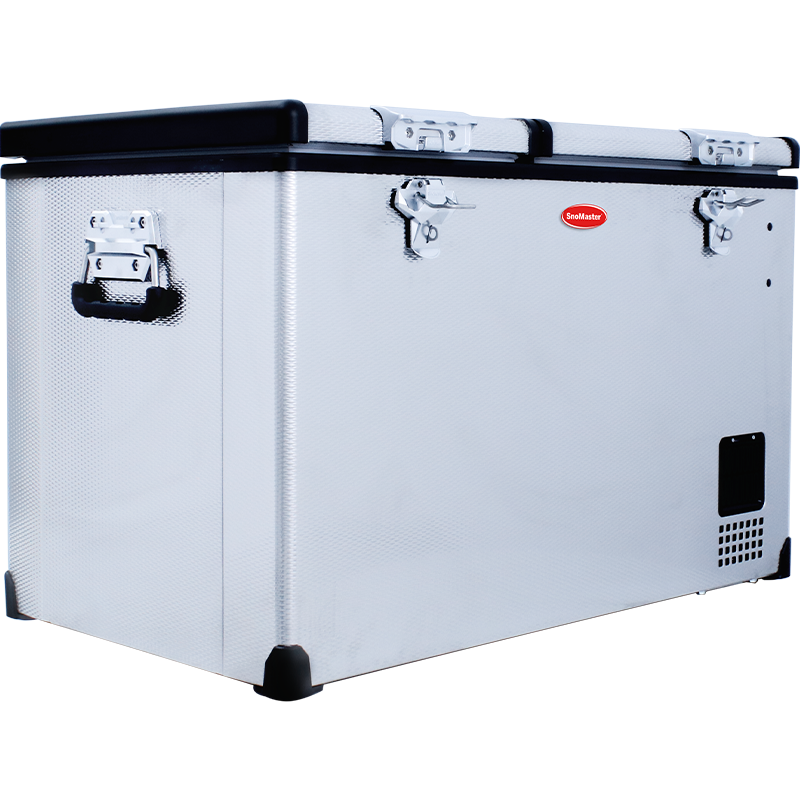Snomaster SMDZ-EX67D - 66lt Dual Compartment Stainless Steel Fridge/Freezer AC/DC