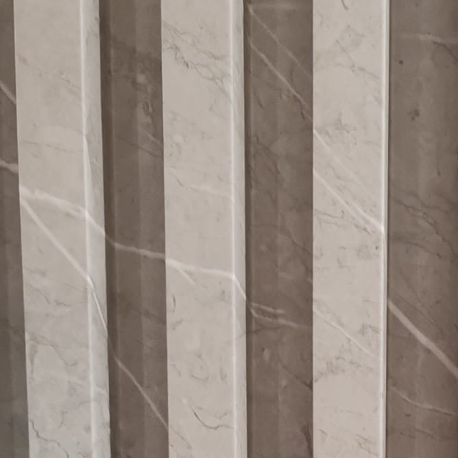 Camfly 168G119 Marble Fluted Slat Wall Cladding Length: 2900mm, Width: 170mm, Thickness: 23mm