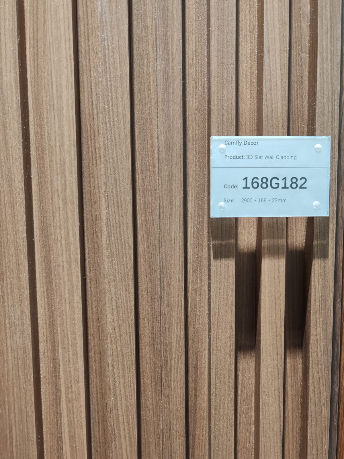 Camfly 168G182 Chestnut Fluted Slat Wall Cladding Length: 2900mm, Width: 170mm, Thickness: 23mm (Copy)