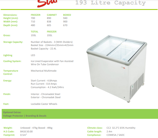 CF310VI Fridge Star Slanted Glass Top Ice-cream Freezer Bulk Offer Minimum order 11 units