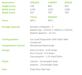 CF485F Fridge Star chest freezer Bulk Offer Minimum order 11 units