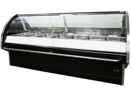 JUST REFRIGERATION CGDW1220 Deli Warmer Curved Glass 1.2m Supermarket Display