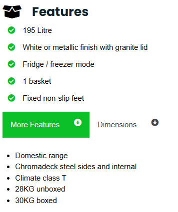 CS216W Fridge Star chest freezer Bulk Offer Minimum order 11 units